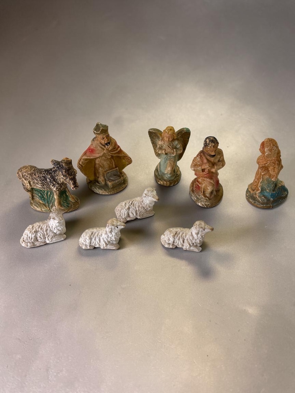 Vintage 1950’s Christmas Miniature Nativity Blow Molds 9pc Bundle